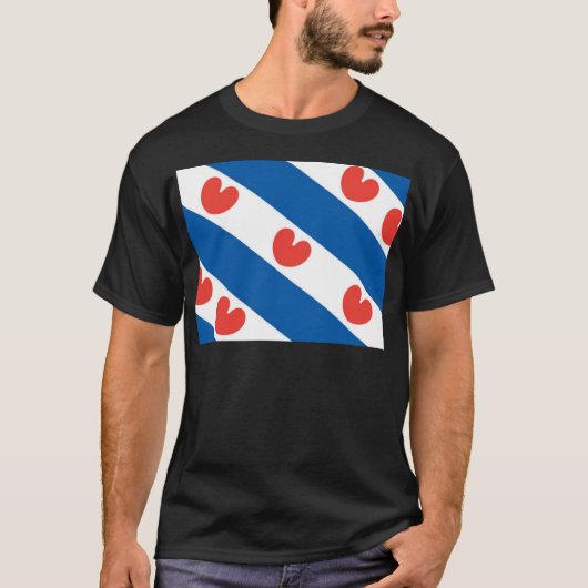 Vlag van Friesland T-shirt (Voorkant)