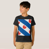 Vlag van Friesland T-shirt (Voorkant volledig)