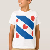 Vlag van Friesland T-shirt (Voorkant)