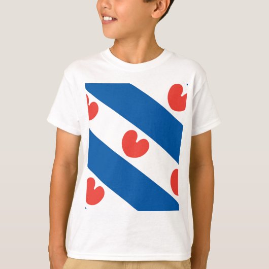 Vlag van Friesland T-shirt (Voorkant)