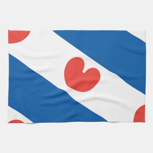 Vlag van Friesland Theedoek (Horizontaal)