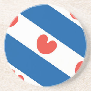 Vlag van Friesland Zandsteen Onderzetter
