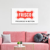 Vlag van Frisco (Texas City) Canvas Afdruk (Insitu (Woonkamer))