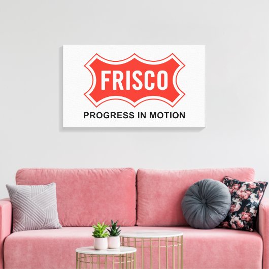 Vlag van Frisco (Texas City) Canvas Afdruk (Insitu (Woonkamer))