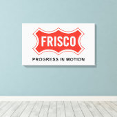 Vlag van Frisco (Texas City) Canvas Afdruk (Insitu (Houten vloer))