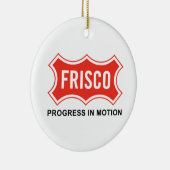 Vlag van Frisco (Texas City) Keramisch Ornament (Rechts)