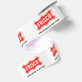 Vlag van Frisco (Texas City) Satijnen Lint (Achterkant)