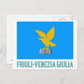 vlag van Friuli-Venezia Giulia met naam Briefkaart (Voorkant / Achterkant)