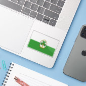 Vlag van Fürth, Duitsland Sticker (Laptop met iPhone)