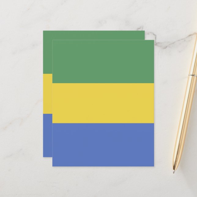 vlag van Gabon (Voorkant / Achterkant in situ)
