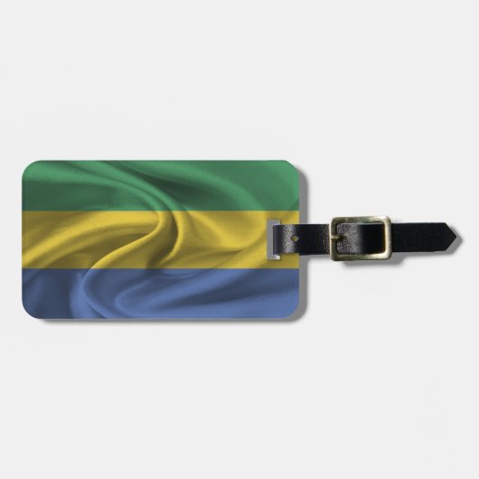 Vlag van Gabon Bagagelabel (Voorkant horizontaal)
