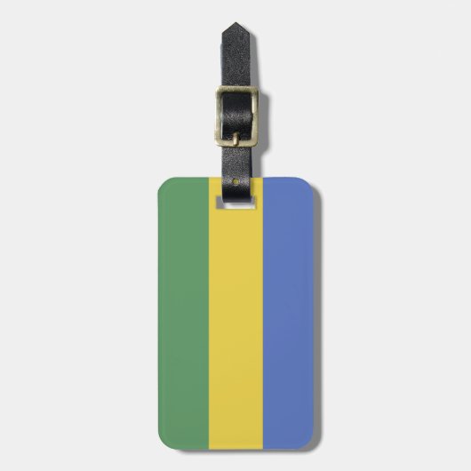 vlag van Gabon Bagagelabel (Voorkant verticaal)
