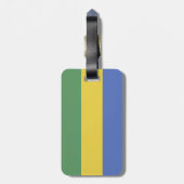 vlag van Gabon Bagagelabel (Achterkant verticaal)