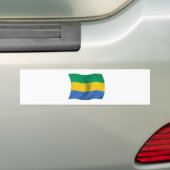 Vlag van Gabon Bumpersticker (Op auto)