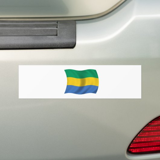 Vlag van Gabon Bumpersticker (Op auto)