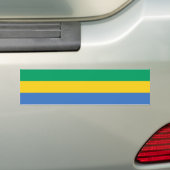 Vlag van Gabon Bumpersticker (Op auto)