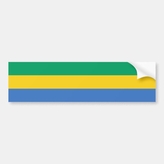 Vlag van Gabon Bumpersticker (Voorkant)