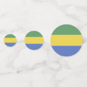 vlag van Gabon Confetti (Achterkanten)