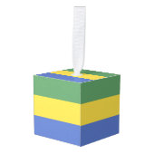 vlag van Gabon Decoratie (Voorkant hoekig)