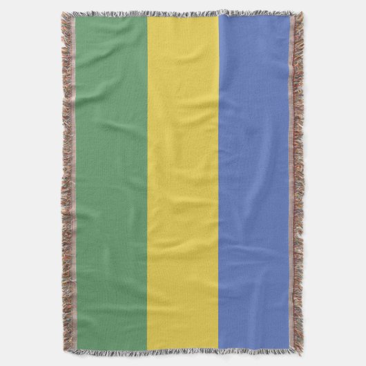 vlag van Gabon Deken (Voorkant Verticaal)