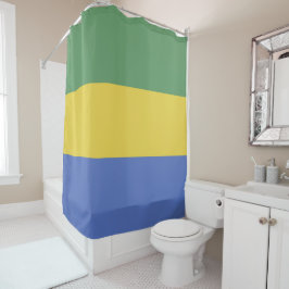 vlag van Gabon Douchegordijn