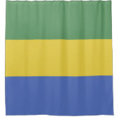 vlag van Gabon Douchegordijn (Voorkant)
