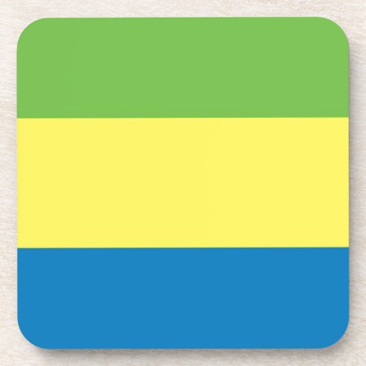 Vlag van Gabon Drankjes Onderzetter (Voorkant)