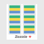 Vlag van Gabon - een collectie ticker Sticker (Vel)