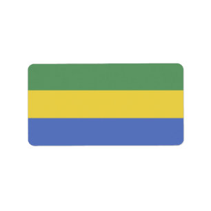vlag van Gabon Etiket