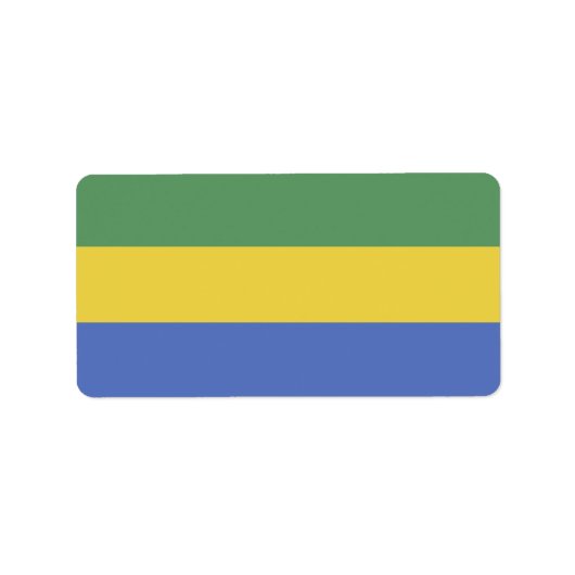 vlag van Gabon Etiket (Voorkant)