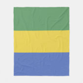 vlag van Gabon Fleece Deken (Voorkant)
