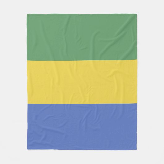 vlag van Gabon Fleece Deken (Voorkant)