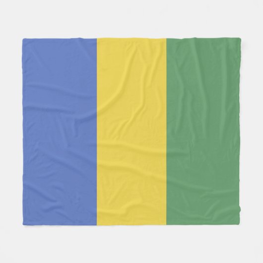 vlag van Gabon Fleece Deken (Voorkant (Horizontaal))