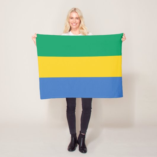 Vlag van Gabon Fleece Deken (In situ)