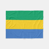 Vlag van Gabon Fleece Deken (Voorkant (Horizontaal))