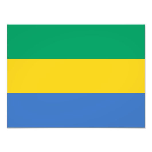 Vlag van Gabon Foto Afdruk (Voorkant)