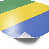 vlag van Gabon Foto Afdruk (Hoek)