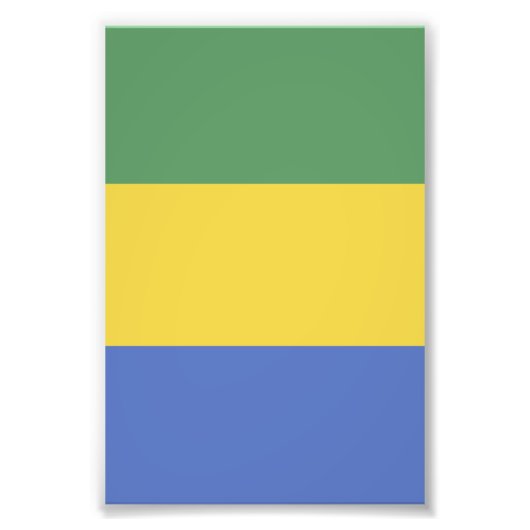 vlag van Gabon Foto Afdruk (Voorkant)