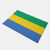 Vlag van Gabon (Gabon) Deurmat (Schuin)