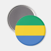 Vlag van Gabon (Gabon) Magneet (Voorkant / Achterkant)