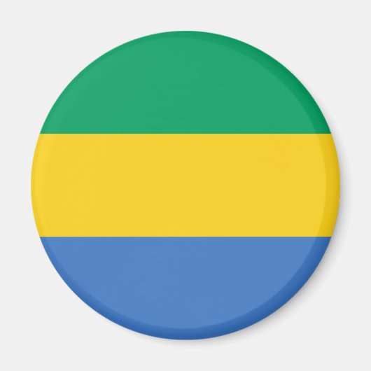 Vlag van Gabon (Gabon) Magneet (Voorkant)