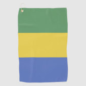 Vlag van Gabon Golfhanddoek (Voorkant)