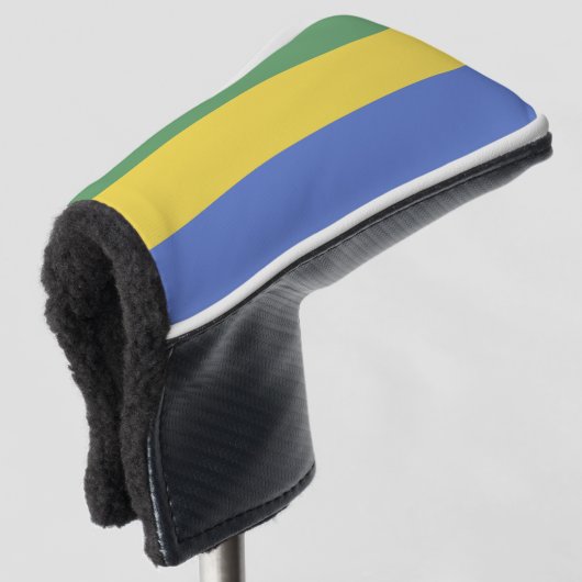 vlag van Gabon Golfheadcover (3/4 voorkant)