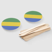 vlag van Gabon Handwaaier (Niet-gemonteerd)