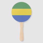 vlag van Gabon Handwaaier (Voorkant)