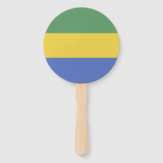 vlag van Gabon Handwaaier (Voorkant)