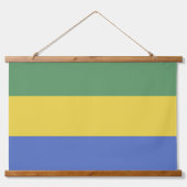 vlag van Gabon Hangend Wandkleed (Voorkant 3)