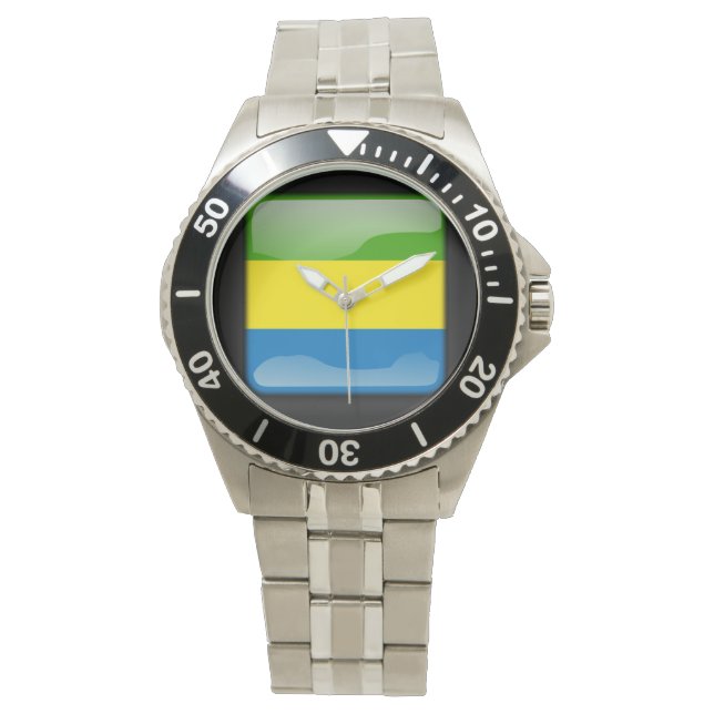 Vlag_van_Gabon Horloge (Voorkant)