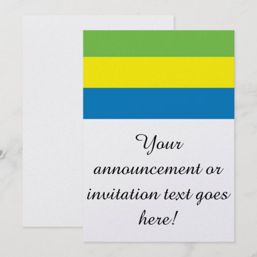 Vlag van Gabon Kaart (Voorkant / Achterkant)