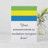 Vlag van Gabon Kaart (Staand voorkant)